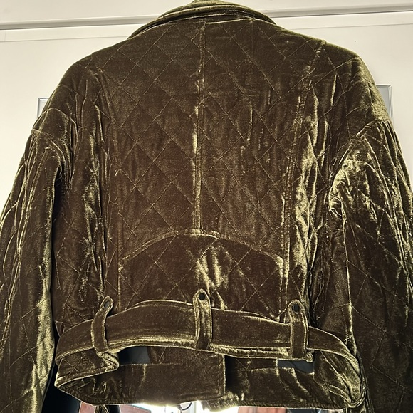 Avec Les Filles quilted velvet bomber jacket M perfect condition - Picture 5 of 8